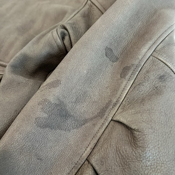 THE TERRITORY AHEAD MATTE BROWN LEATHER BOMBER MOTORCYCLE JACKET MEN'S LARGE - Picture 6 of 8